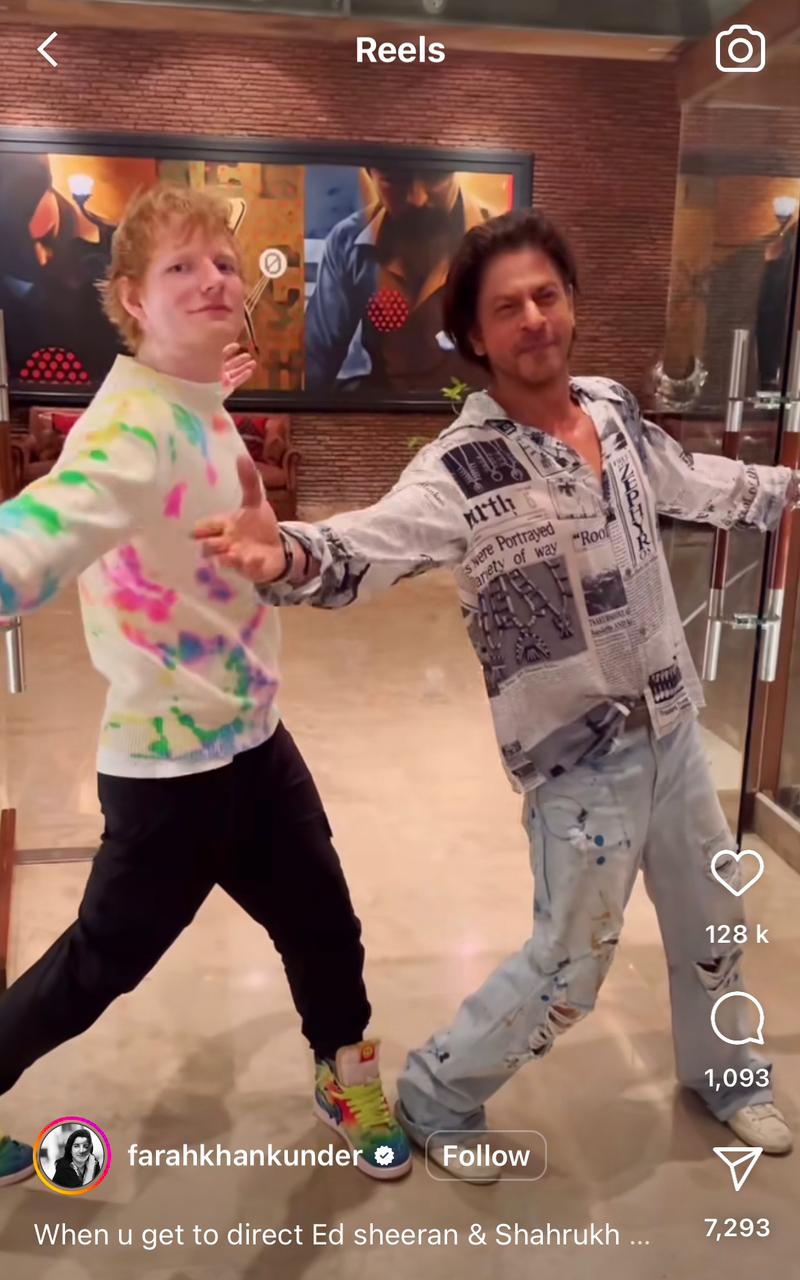 Ed sheeran with srk